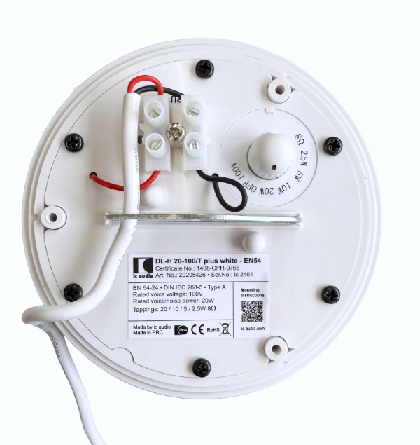 DL-H 20-100/T plus white-EN54